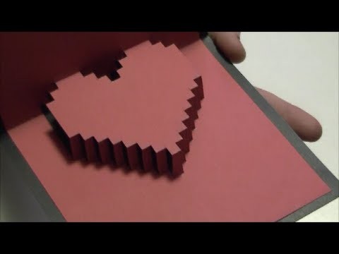 Tarjeta de corazon  en 3D