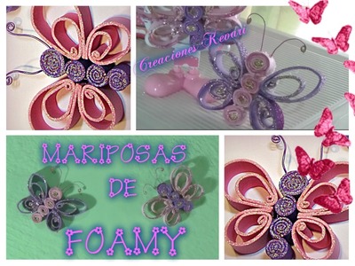 Mariposas de Foamy DIY.Butterfly made ​​of craft foam