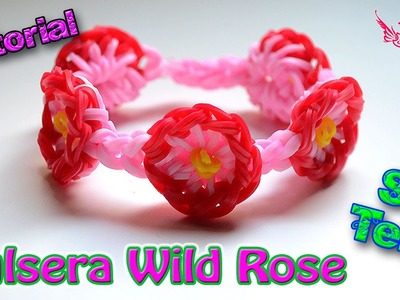 ♥ Tutorial: Pulsera Wild Rose (sin telar) ♥