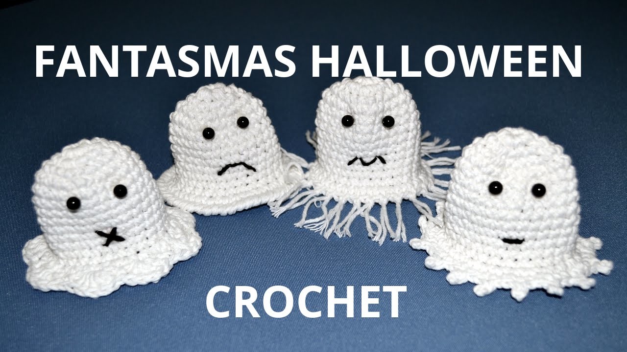Fantasmas Halloween en tejido crochet tutorial paso a paso.