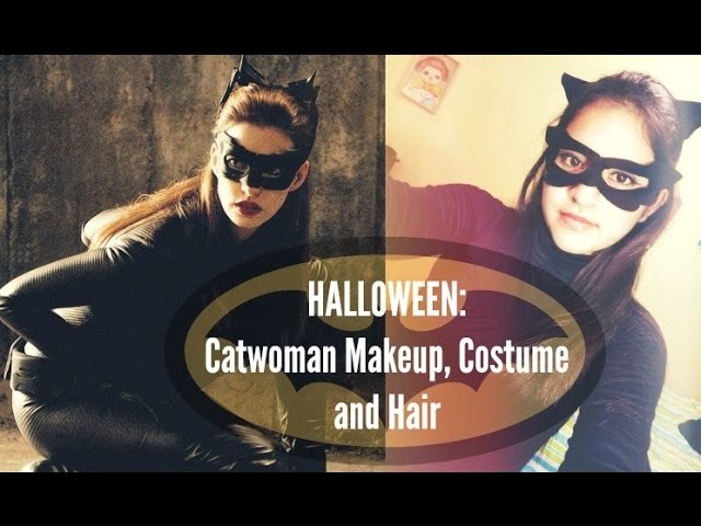Maquillaje, DIY, disfraz y peinado (Gatúbela). Halloween Catwoman Makeup, costume and hair