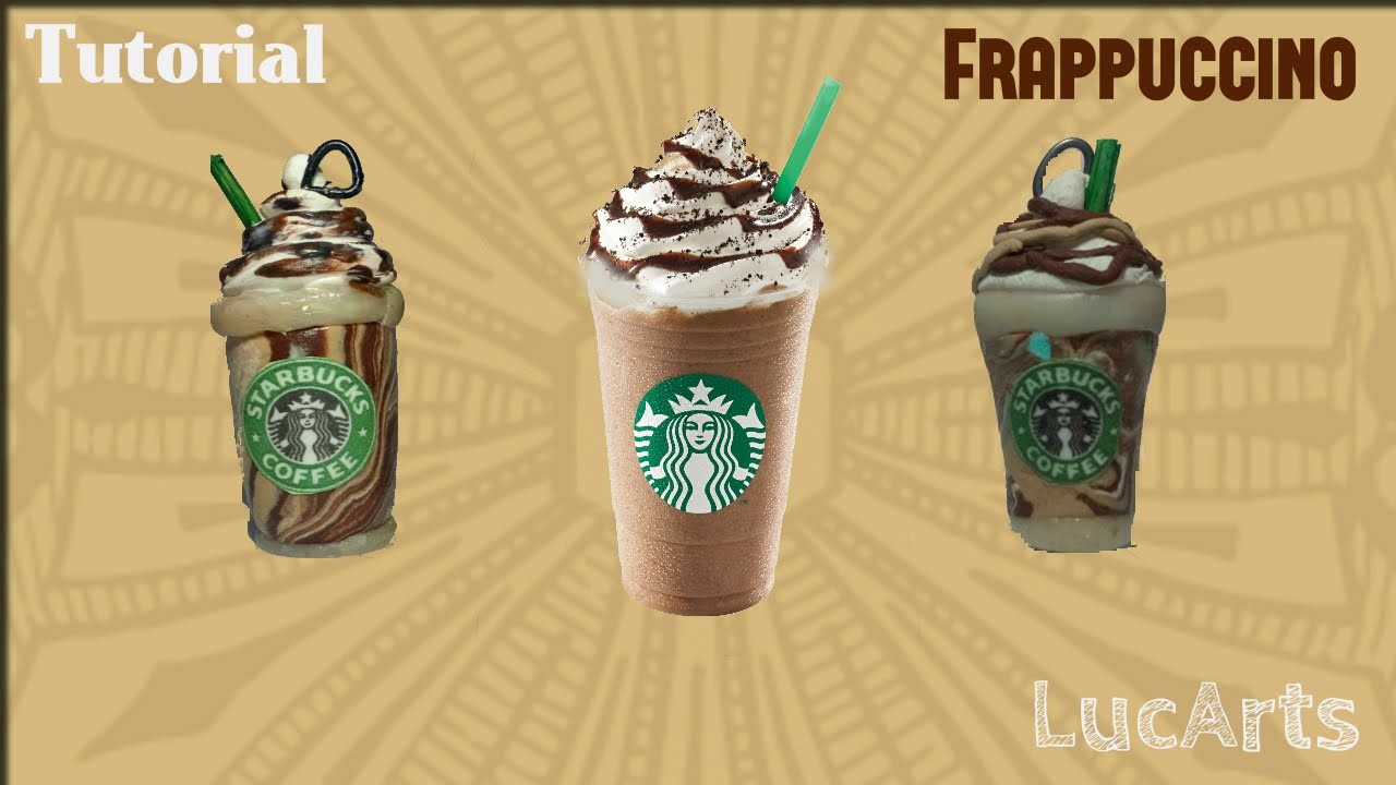 Starbucks DIY Frappuccino Polymer clay Tutorial. Frappuccino con plastilina