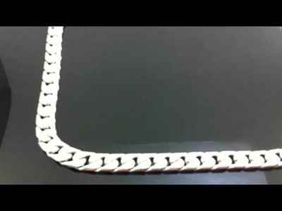 Cadena Gruesa Tejido Cubano en Plata 925