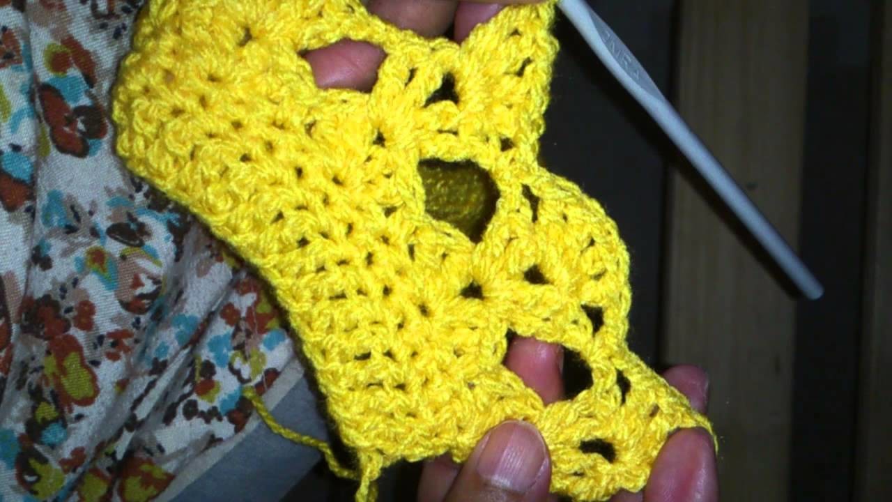 Practicando los tres puntos básicos de tejido.