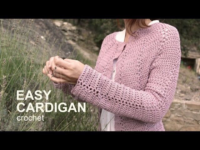 Tutorial Easy Cardigan Crochet in English