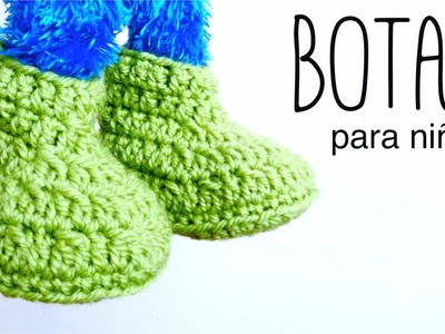 Botas para NIÑOS a crochet (zapatillas, pantuflas) DE 2 A 10 AÑOS | How to crochet BOOTS for kids