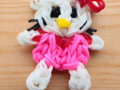DIY♥ Hello Kitty de gomitas - ligas Rainbow Loom. Hello Kitty Rainbow Loom Charm