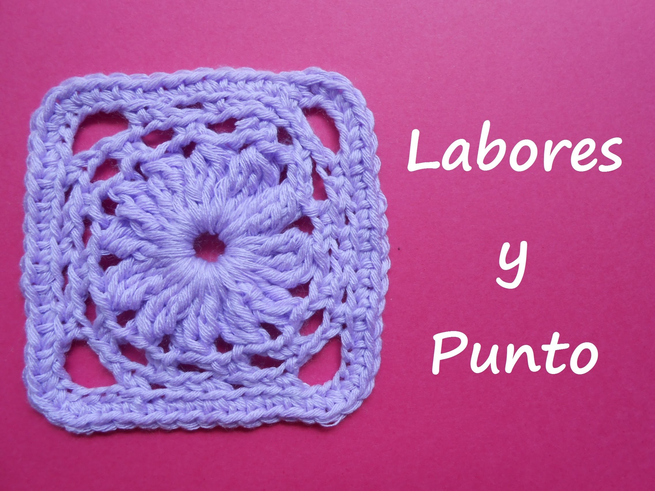 Aprende a tejer este  cuadrado de patchwork 5 a ganchillo o crochet