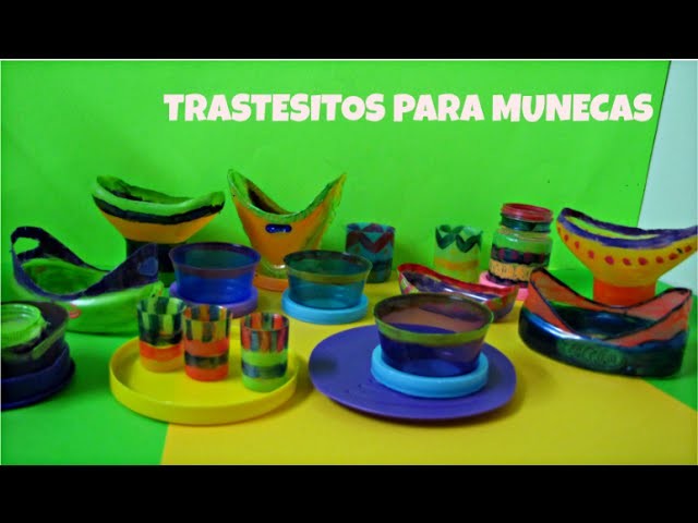 COMO HACER TRASTESITOS PARA MUNECAS.N2 - MANUALIDADES PARA MUNECAS