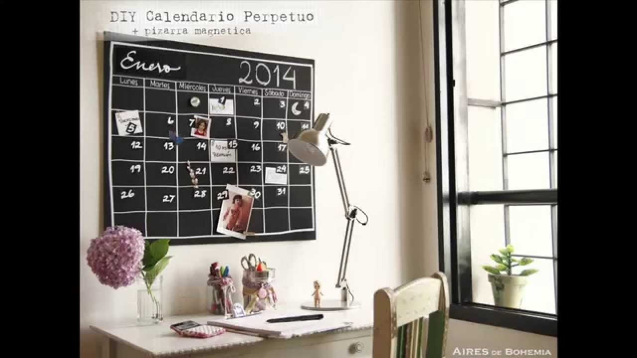 DIY Calendario Perpetuo en pizarra mágnetica