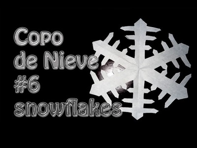 Kirigami como hacer un copo de Nieve de papel # 6--snowflakes --DIY
