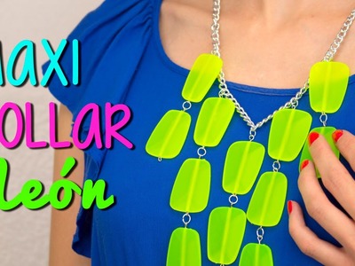 Maxi Collar DIY - Paso a Paso en Color Neón - Fácil ♥ - Catwalk