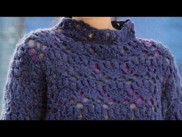Como Tejer Jersey Calado Con Muestras de Arcos a Crochet