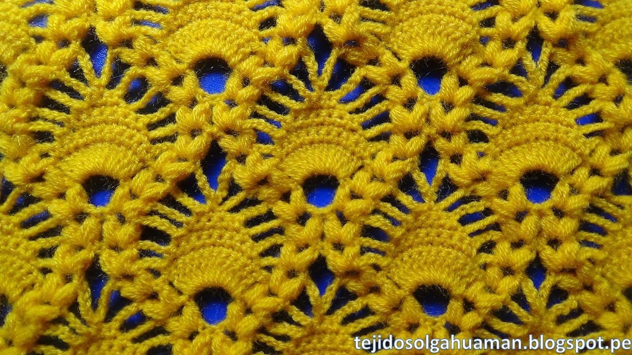 Crochet : punto combinacion de arañitas con punto garbanzo