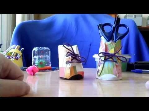 Zapatitos dulceros lapiceros de vaso de papel