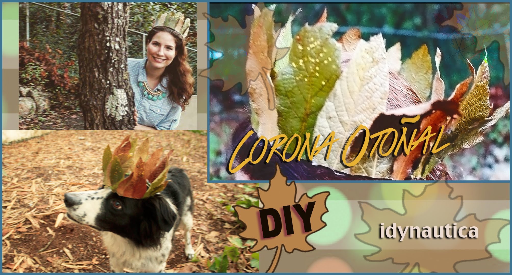 DIY: Corona otoñal hechas con hojas. Crown of leaves
