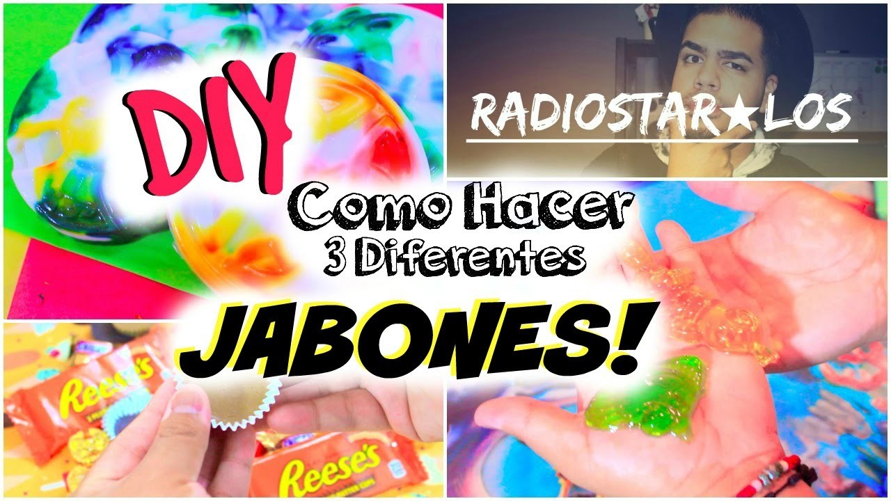 DIY: TUTORIAL DE COMO HACER 3 ESTILOS DE JABONES INCREIBLES Y FACILES!! -Nel Pastel Tv