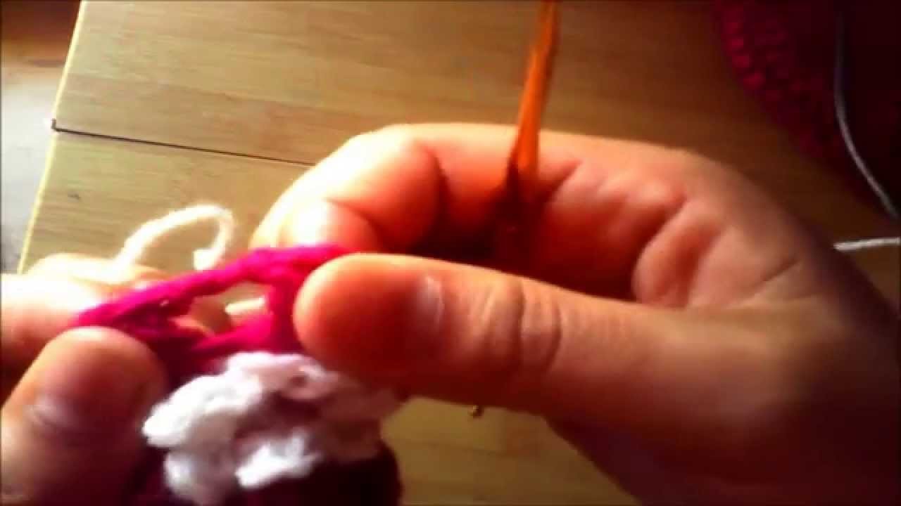 Flor para la boina tejida a crochet parte 2