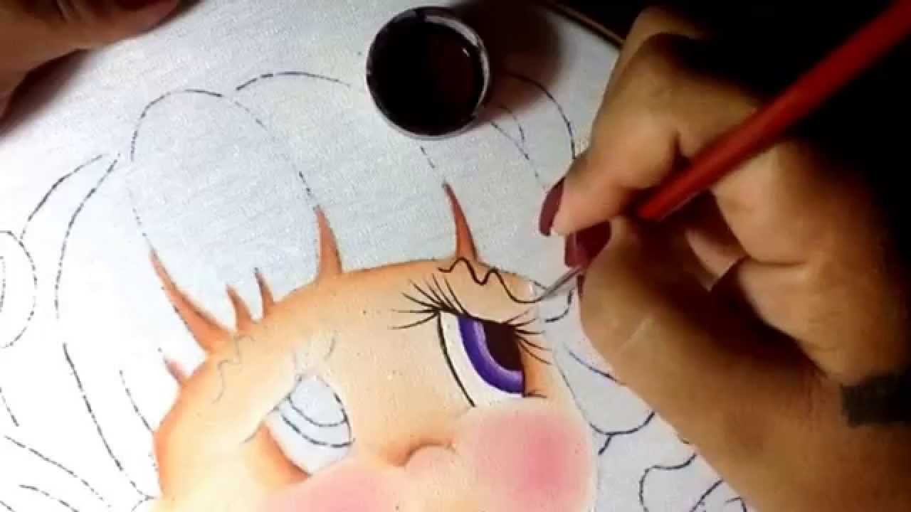 Pintura en tela niña calabaza # 1 con cony