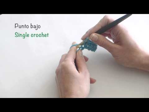 Punto bajo de crochet. Single crochet