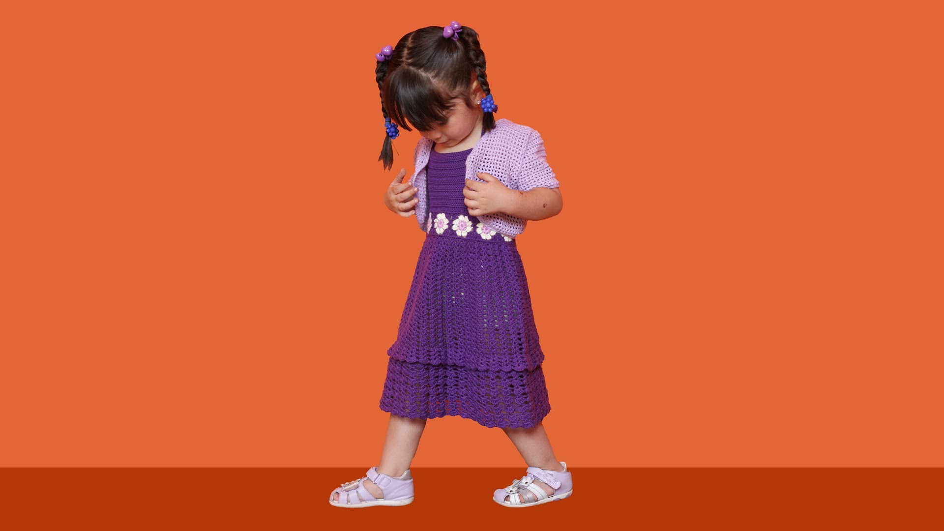 Crochet tutorial vestido solera, niña 2 años parte 3 de 3
