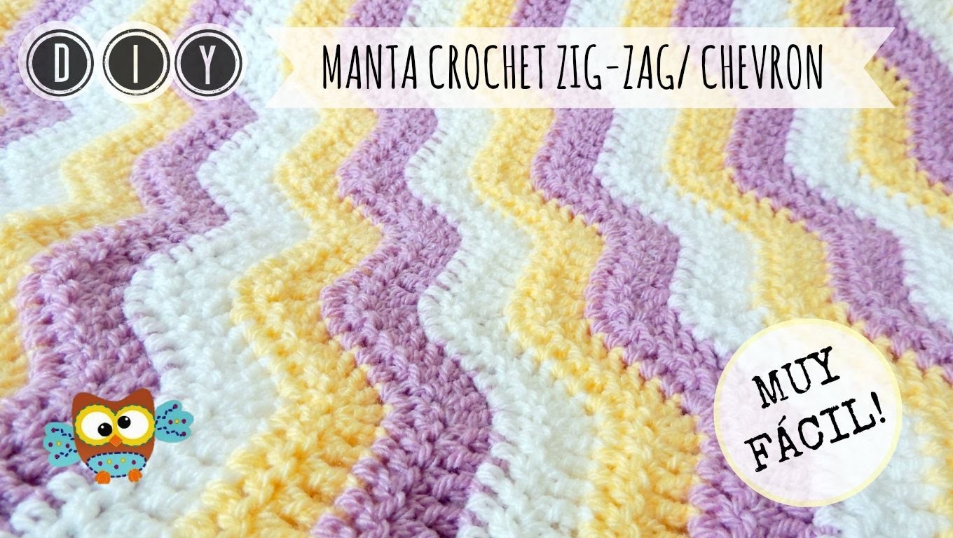 DIY ✿ Como hacer una manta crochet zig-zag (chevron) MUY FÁCIL!