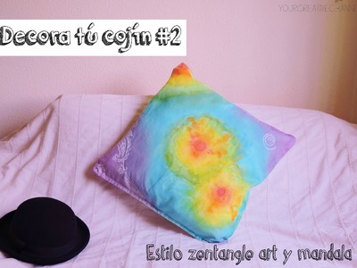 DIY Decora un cojín estilo Zentangle art y mandala - Decor a Zentangle art and mandala style pillow