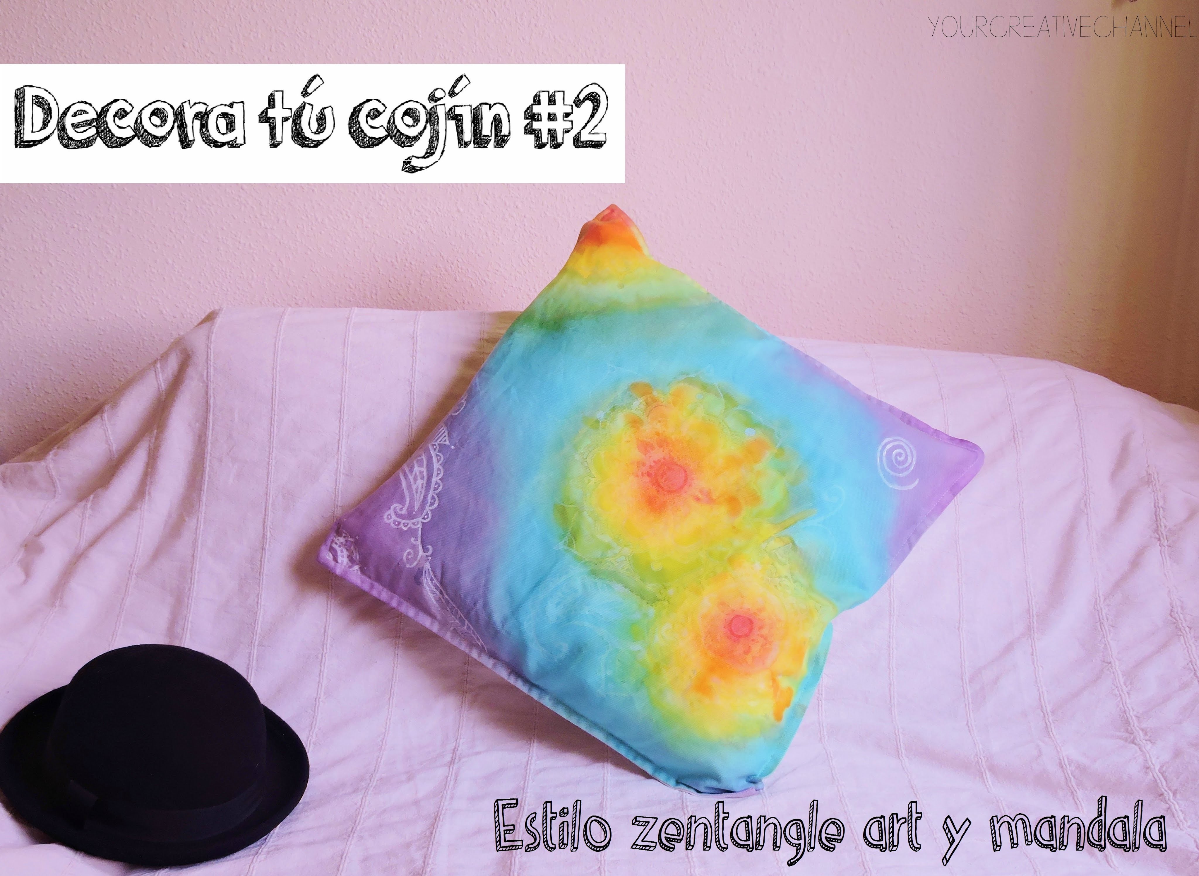 DIY Decora un cojín estilo Zentangle art y mandala - Decor a Zentangle art and mandala style pillow