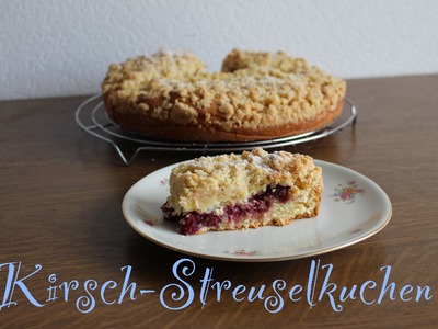 Kirsch-Streuselkuchen (pastel alemán de cerezas agrias)