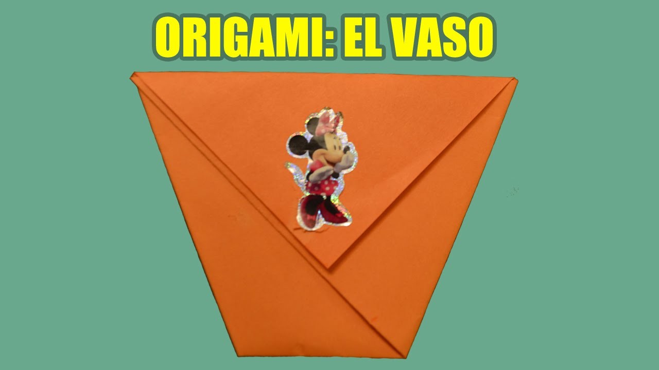 Manualidades de Papel, Origami Facil de Papel para Niños: El Vaso