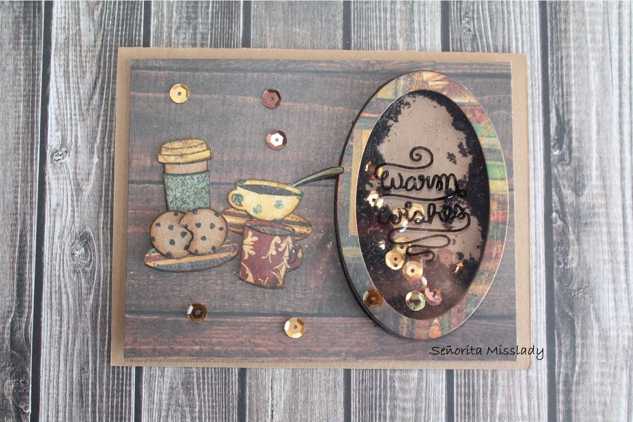 #1. Scrap & manualidades. "Tarjeta café" card