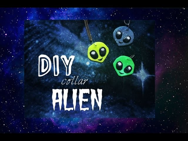 DIY:Como hacer un collar del emoji alien con porcelana fria!