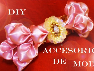 DIY moños de pétalos de flores - fashion accessories satin ribbons flower petals