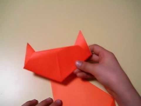 Origami de gato fácil (cat)
