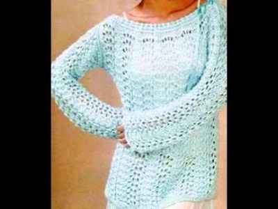 Sueter Mujer Crochet - Ganchillo ( Imagenes de tejidos )