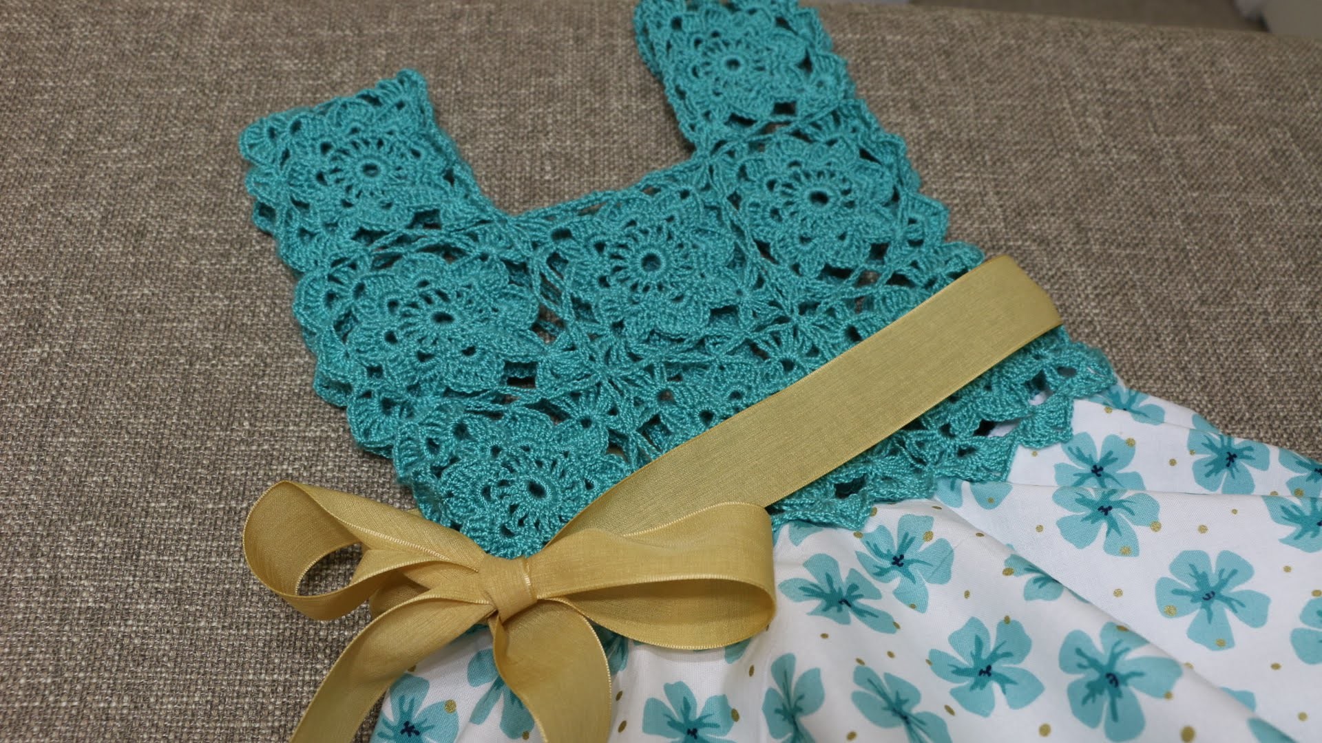 Blusa Crochet para Vestido Circular de Tela