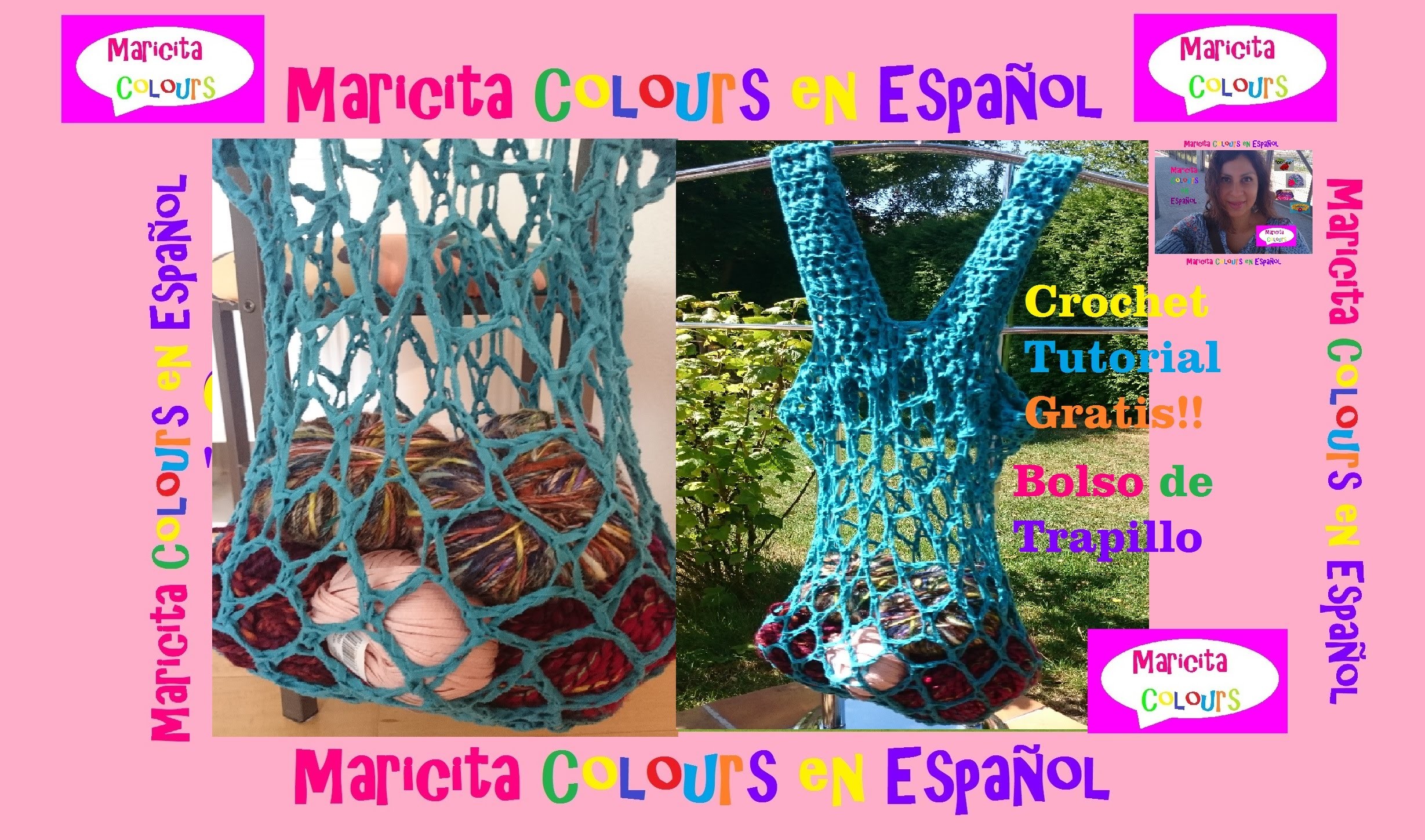 Crochet Bolso Trapillo "Turquesa" (Parte 2)  por Maricita Colours