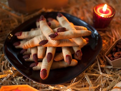 Galletas de dedos de bruja para Halloween