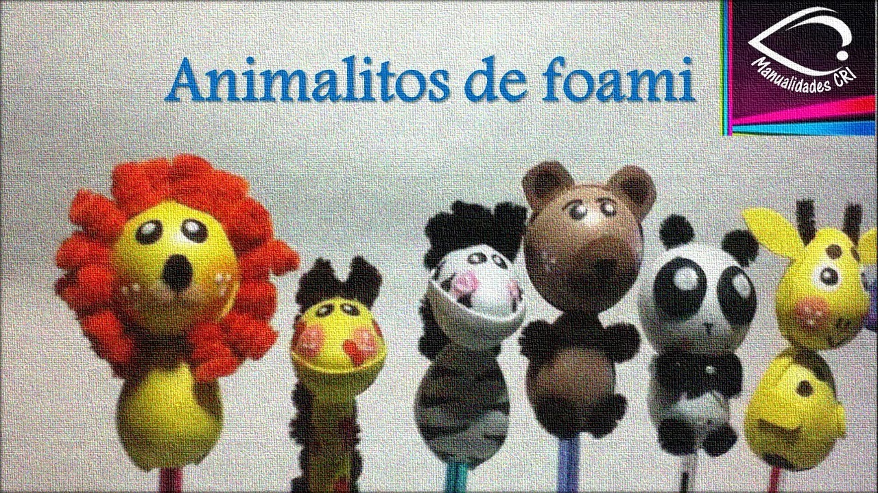 Lapiceros De Animalitos de Foami. Manualidades Cri