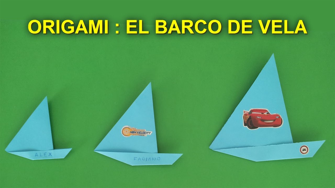 Manualidades de Papel, Origami Facil de Papel para Niños: Barco de Vela