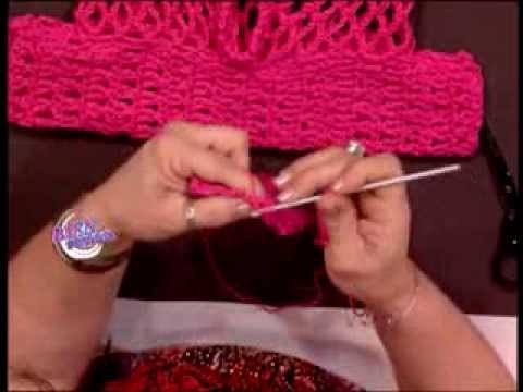 Mónica Astudillo - Bienvenidas TV - Teje un saco mangas cortas al crochet