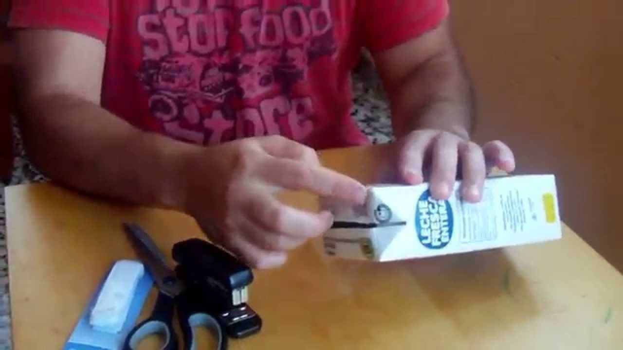 Reciclaje extremo How To hacer cartera con tetrabrick de leche DIY Wallet