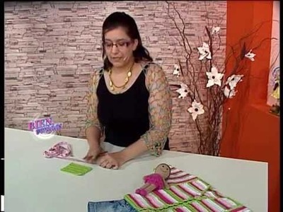 Celeste Sánchez - Bienvenidas TV - Teje en Crochet un Saquito para Bebé.