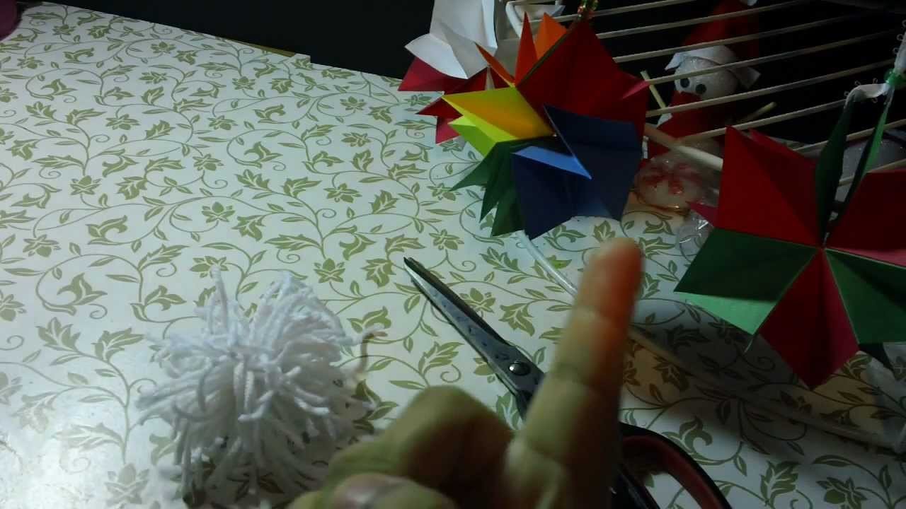 Como hacer POMPONES de estambre (tecnica de la mano)FACIL