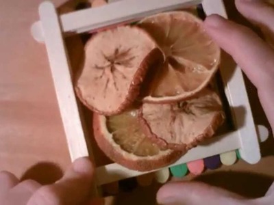 Como secar fruta en casa y como hacer una rosa con una cascara de naranja