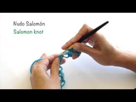Nudo Salomón de crochet. Crochet Solomon knot