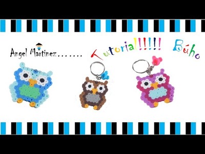 Tutorial!!! Llavero Búho. Keychain Owl Perler Beads Hamas