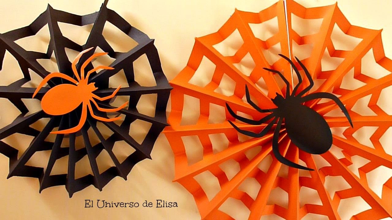 Decoración para Halloween.Día de los Muertos, Tela de Araña, Paper spiderweb, Halloween Decoration