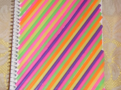 DIY Cómo decorar tu cuaderno con popotes