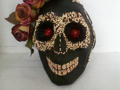 DIY Paper Mask (Skull) Como hacer una mascara de papel (cráneo)